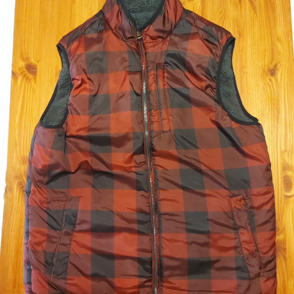 Vintage90's Plaid Down Vest